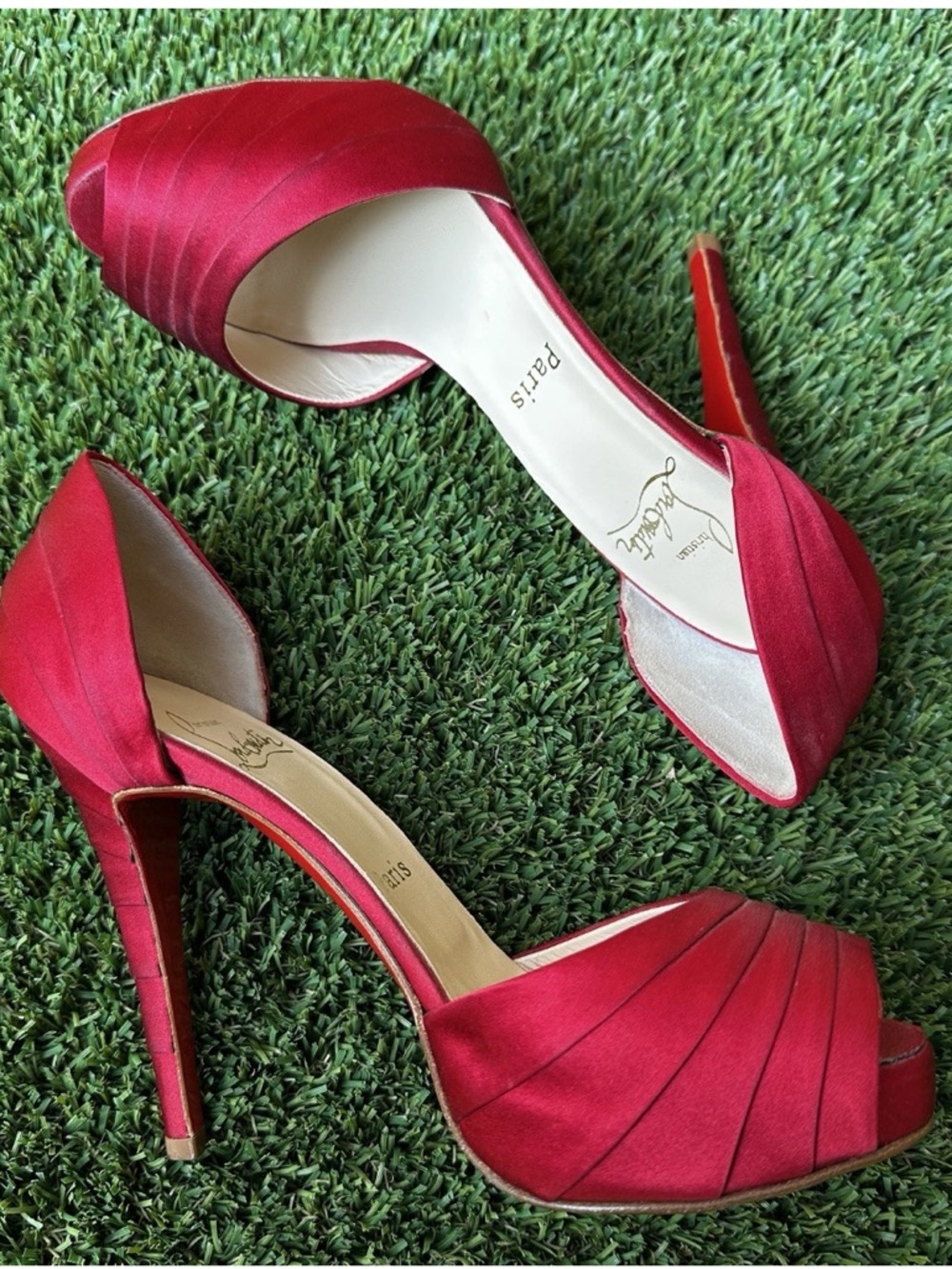 Louboutin peep toe heels
